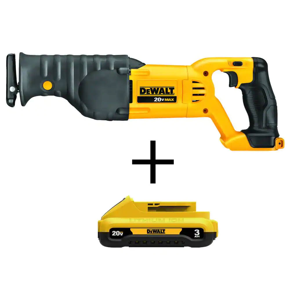 DCS380BW230 20-Volt MAX Cordless Reciprocating Saw with (1) 20-Volt Battery 3.0Ah
