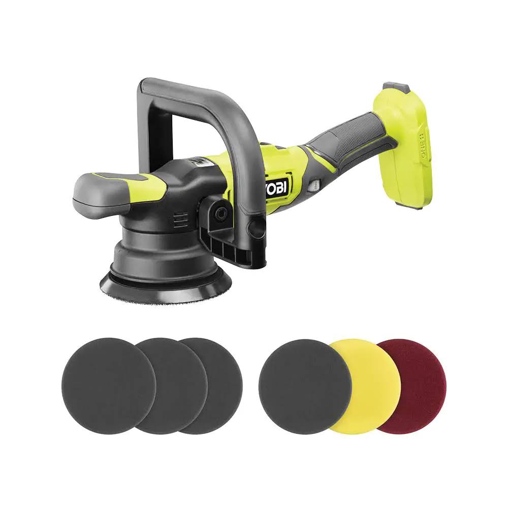 PBF100B-A38DA301  18V 5 in. Variable Speed Dual Action Polisher (Tool Only) w/3-Piece Foam Dual Action Polisher Finishing Pad Set