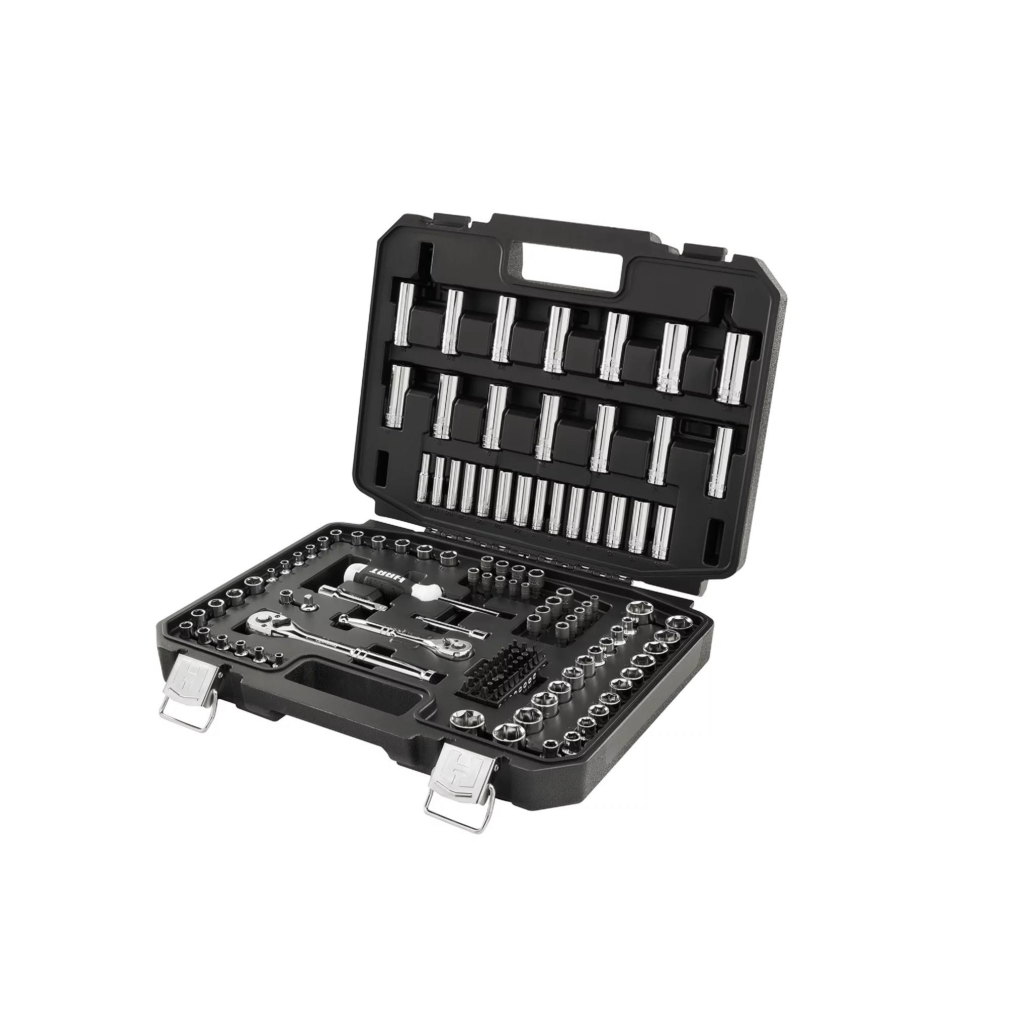 HHMTS402 140-Piece 1/4 and 3/8-inch Mechanics Tool Set, Chrome Finish