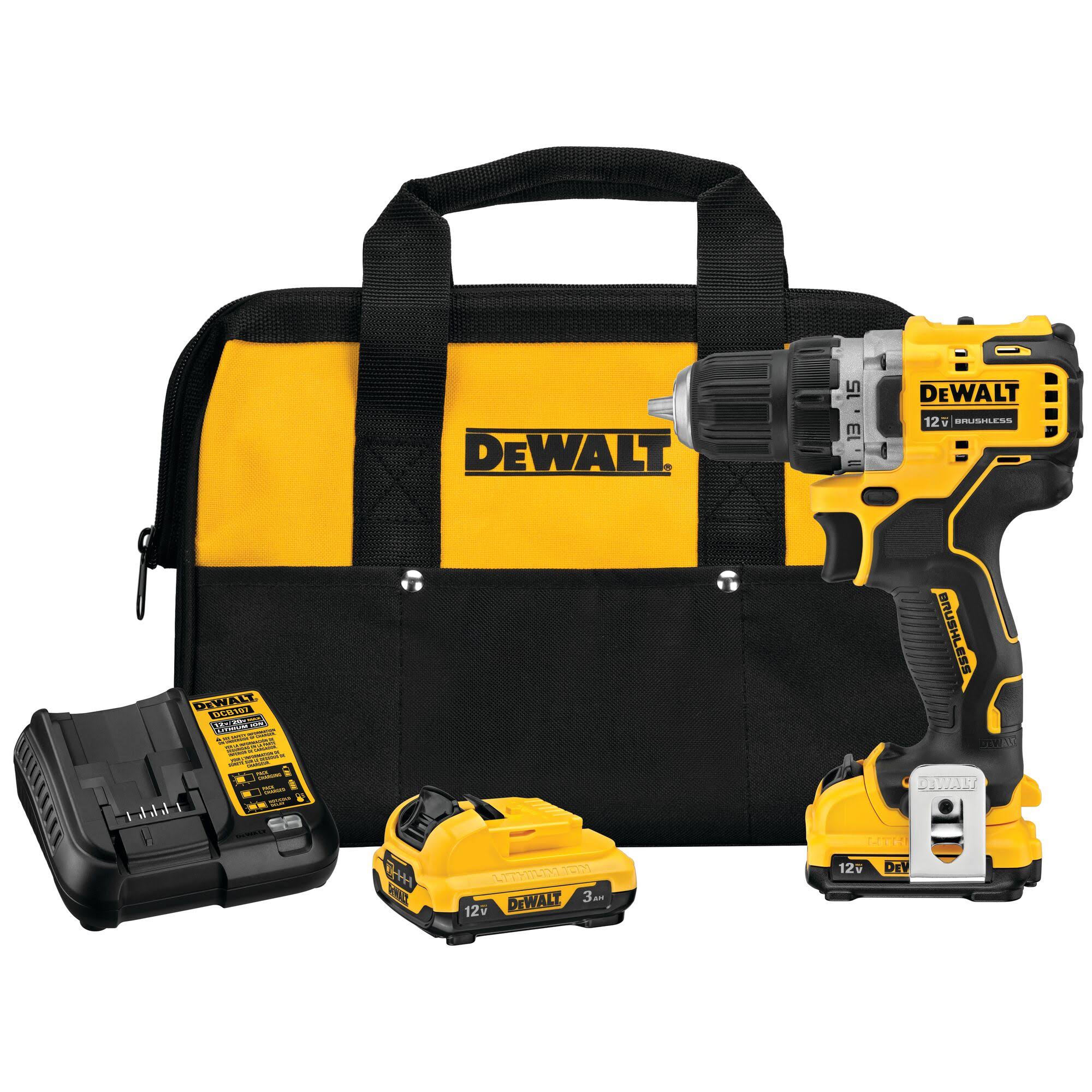 DCD701F2 XTREME 12-volt Max 3/8-in Brushless Cordless Drill (2 Li-ion Batteries Included and Charger Included)