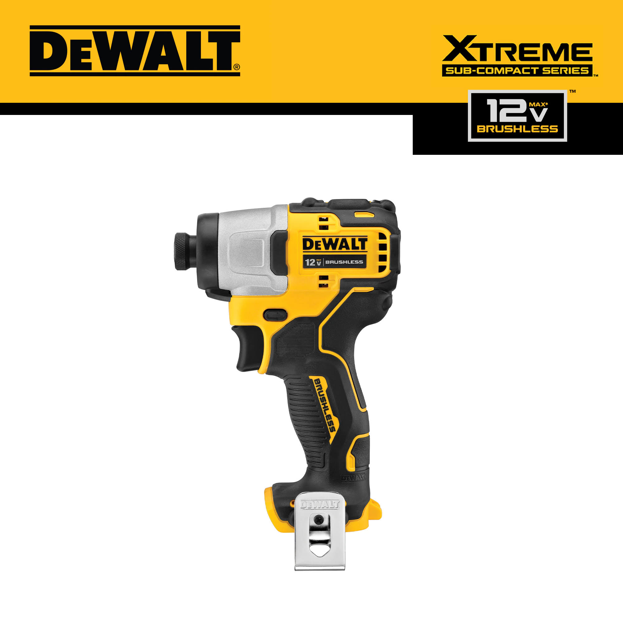 DCF801B XTREME 12-volt Max 1/4-in Variable Speed Brushless Cordless Impact Driver