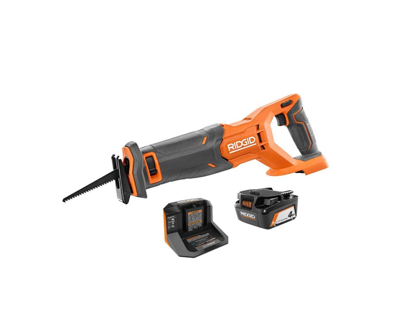 R8646KN 18V Cordless Reciprocating Saw Kit with 4.0 Ah Battery and Charger