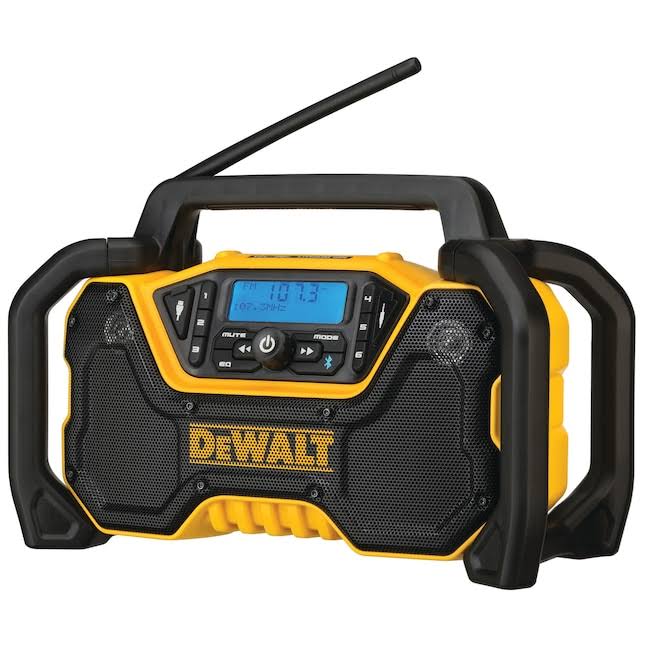 DCR028B 12-Volt or 20-Volt Max Water Resistant Cordless Bluetooth Jobsite Radio Bluetooth Adapter