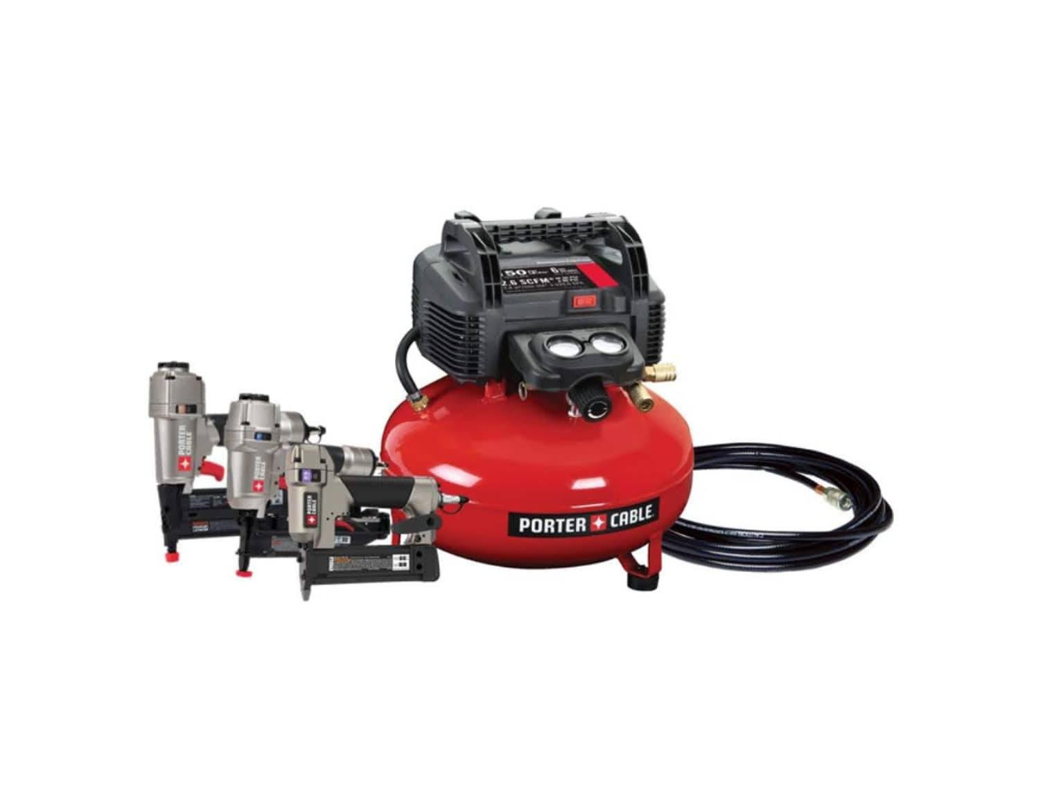PCFP3KIT 6 Gal. Portable Electric Air Compressor with 16-Gauge, 18-Gauge and 23-Gauge Nailer Combo Kit (3-Tool)