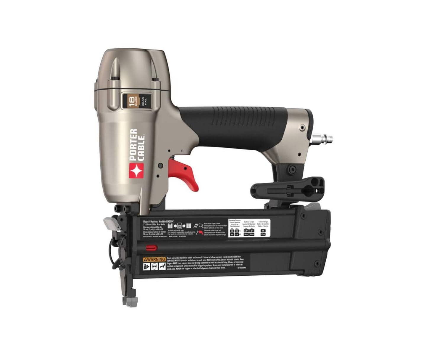 BN200C 18-Gauge Pneumatic Brad Nailer Kit