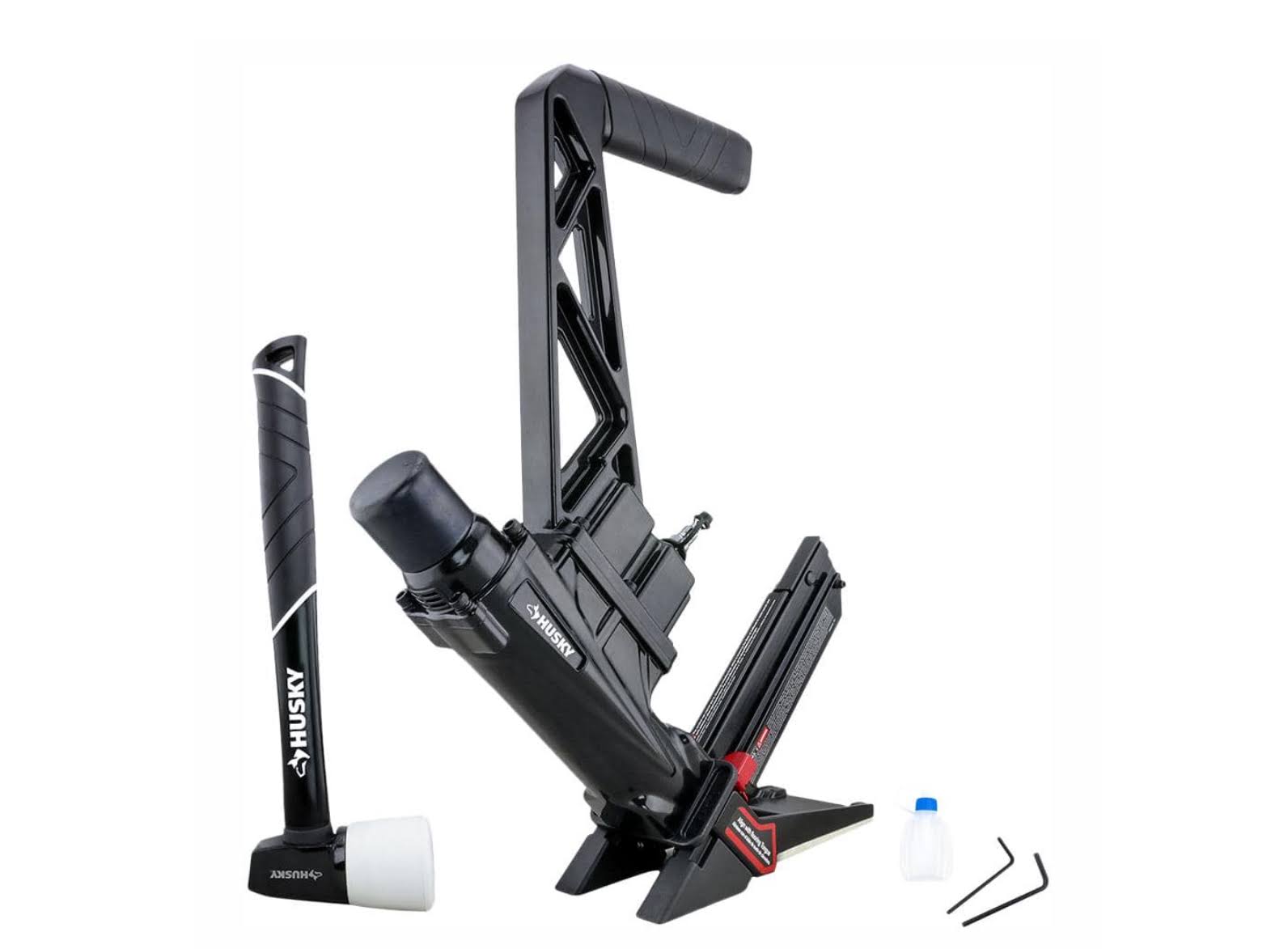 HDUFL50 Pneumatic 3-in-1 15.5-Gauge and 16-Gauge 2 in. Flooring Nailer and Stapler with Quick Jam Release