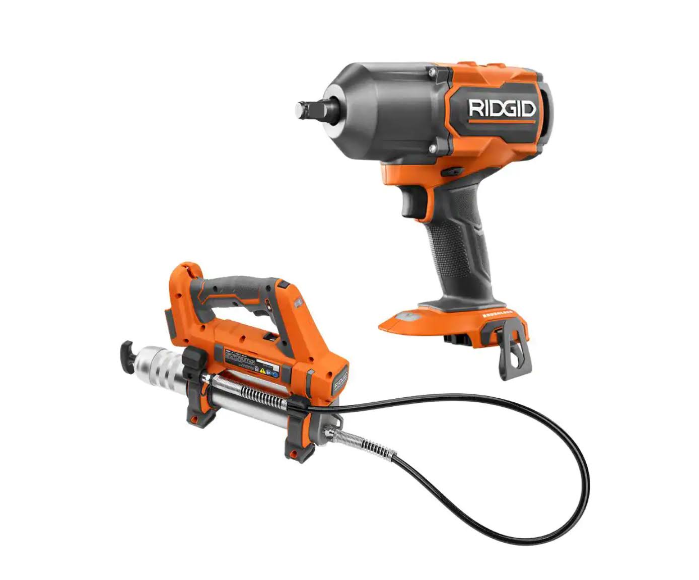 R86212B-R860445B 18V Cordless 2-Tool Combo Kit with Brushless High Torque Impact Wrench and Cordless Grease Gun (Tools Only)