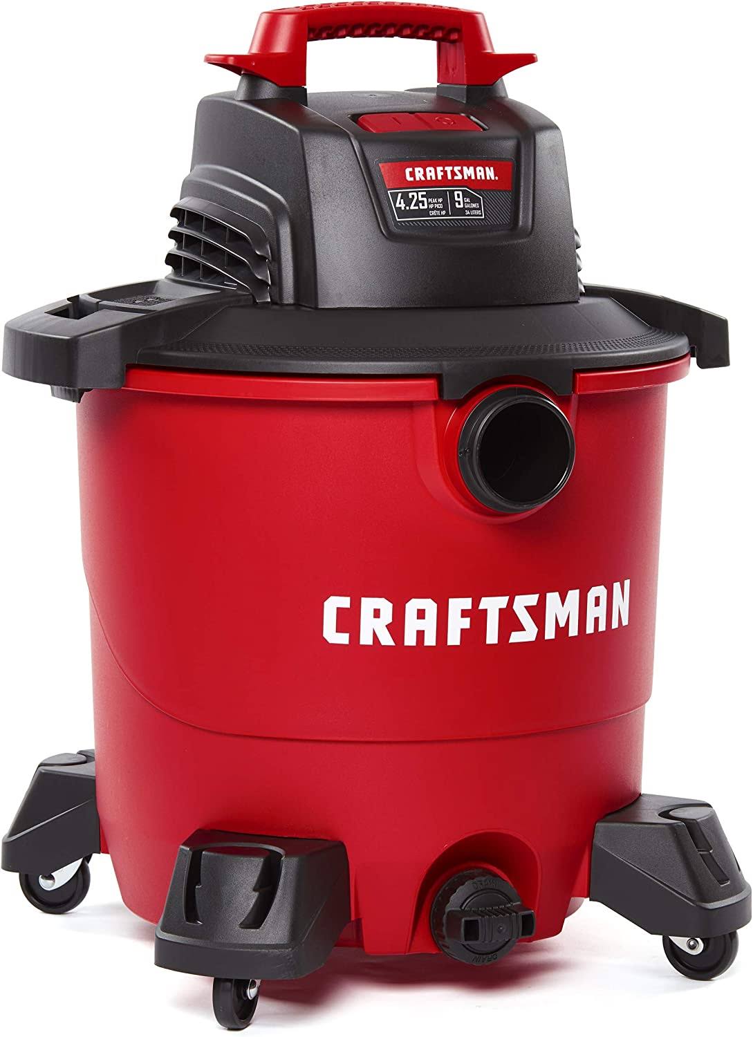 CMXEVBE17590 9 Gallon 4.25 Peak HP Wet/Dry Vac, Portable Shop Vacuum with Attachments , Red