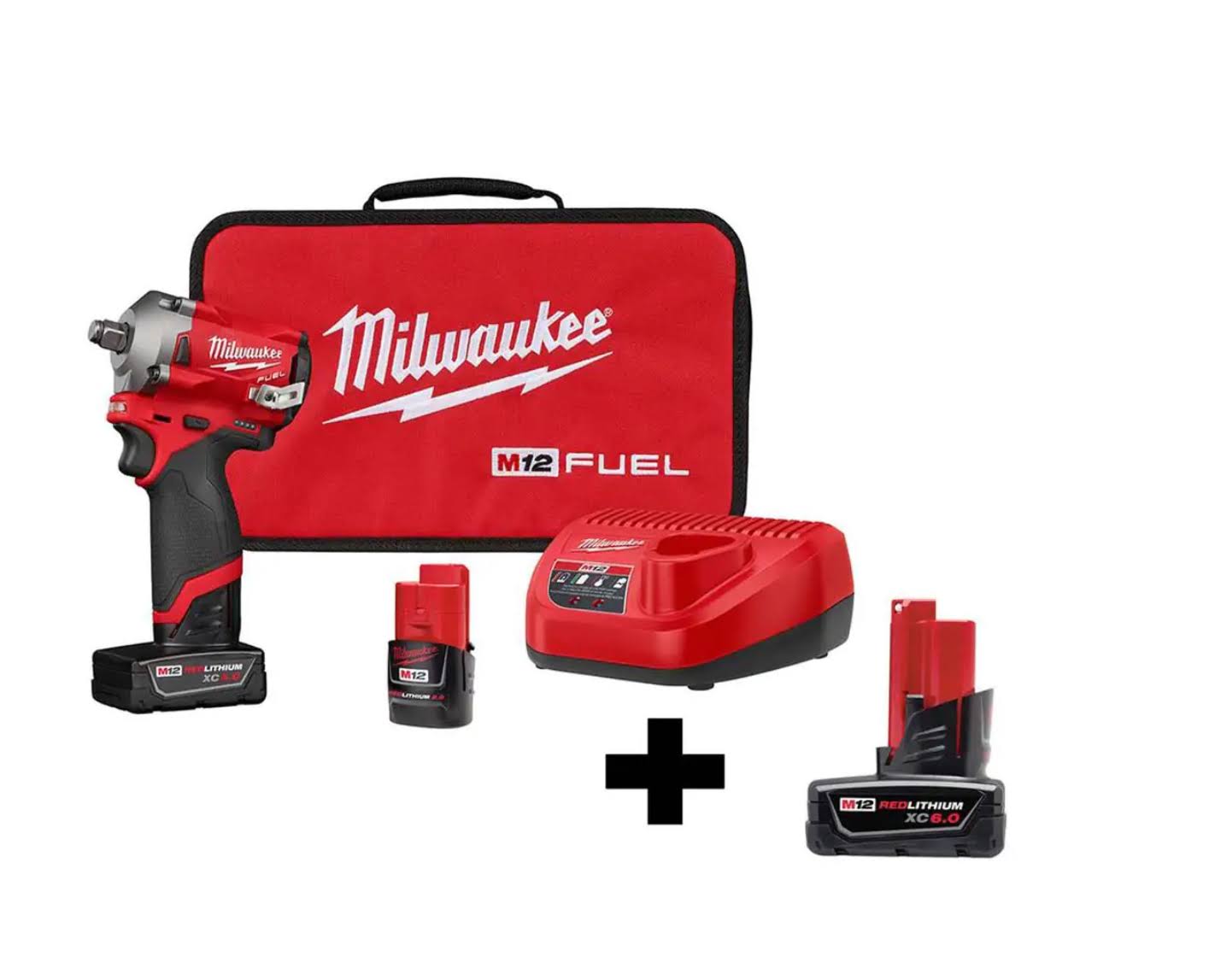 2555-22-48-11-2460 M12  12V Lithium-Ion Brushless Cordless  1/2 in. Impact Wrench Kit with 6.0Ah Battery