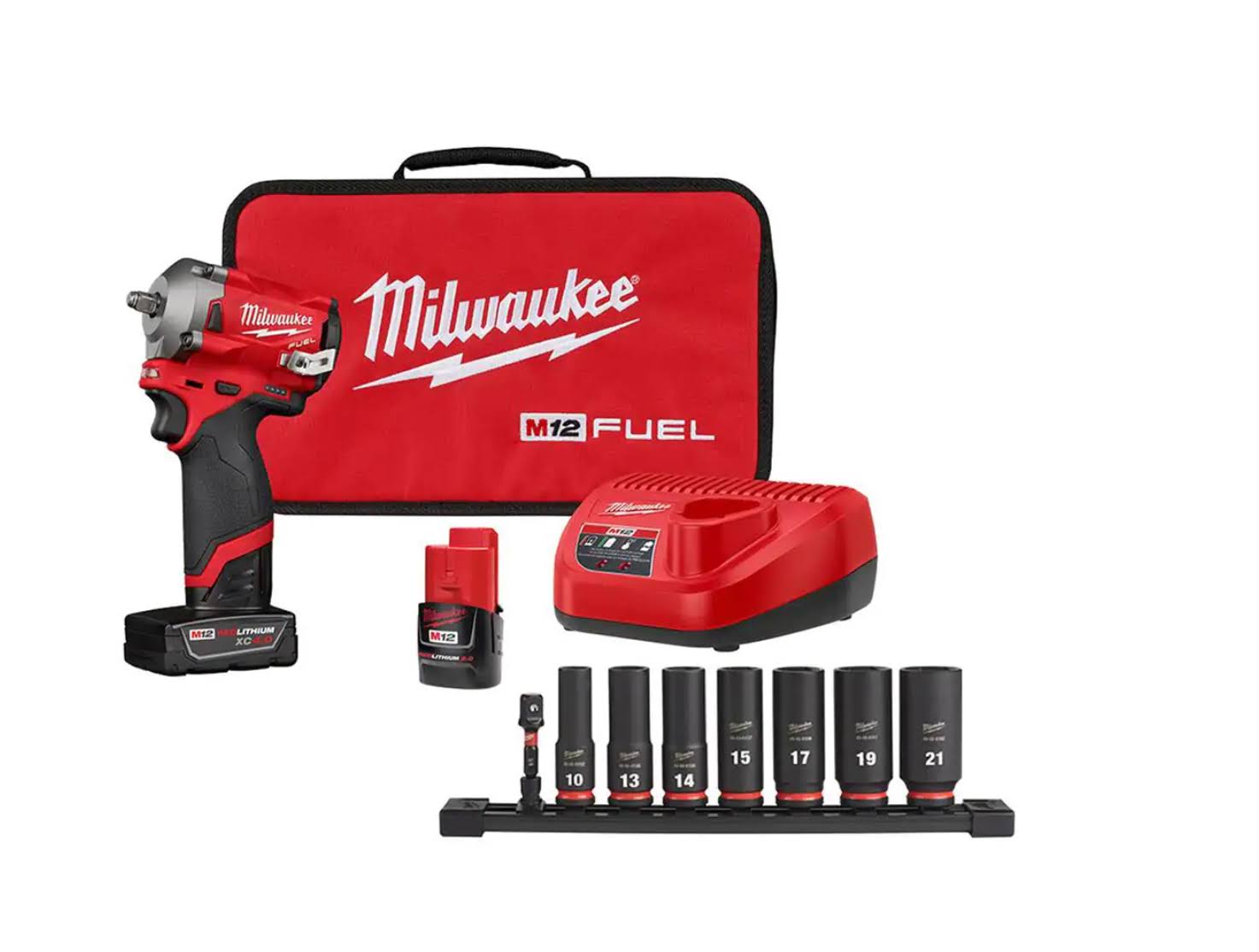 2554-22-49-66-7021 M12  12V Brushless Cordless  3/8 in. Impact Wrench Kit with3/8 in. Metric Deep Impact Socket Set (8-Piece)