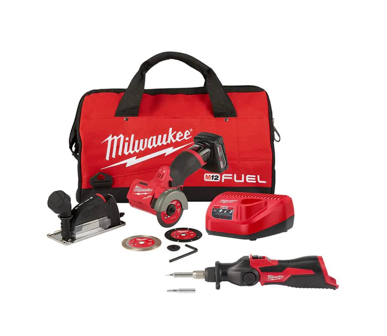 2522-21XC-2488-20 M12  12V 3 in. Lithium-Ion Brushless Cordless Cut Off Saw Kit with M12 Soldering Iron