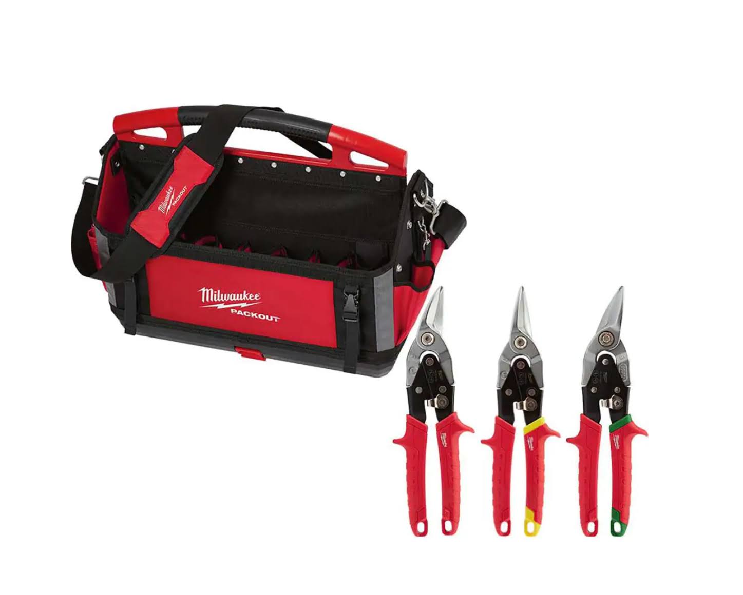 48-22-8320-48-22-4533 20 in. PACKOUT Tote with Aviation Snips (3-Pack)