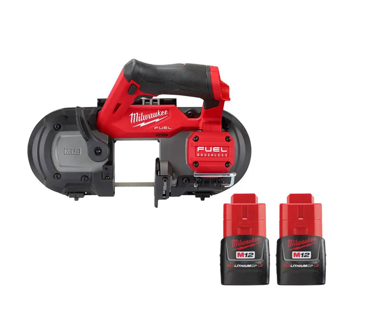 2529-20-48-11-2411 M12  12V Lithium-Ion Cordless Compact Band Saw With 1.5 Ah Battery Pack (2-Pack)
