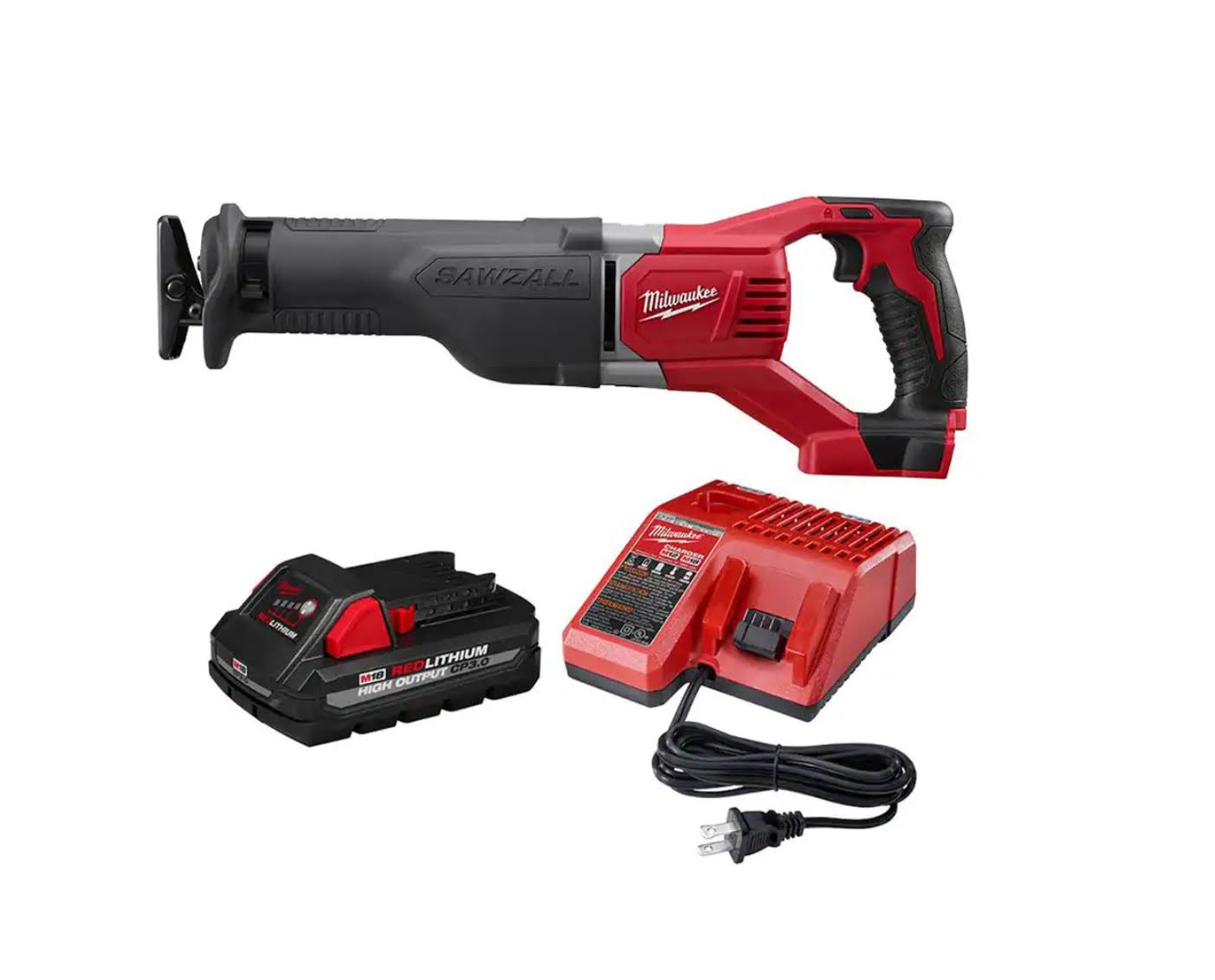 2621-20-48-59-1835 M18 18V Lithium-Ion Cordless  Reciprocating Saw W/ 3.0Ah Battery and Charger
