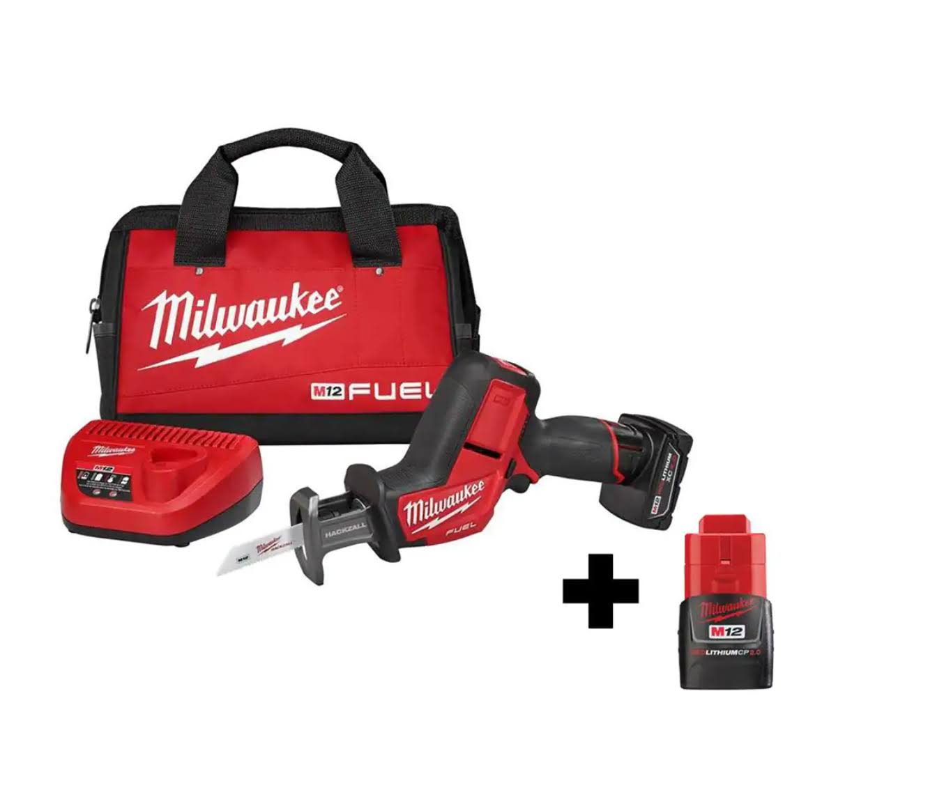 2520-21XC-48-11-2420 M12  12V Lithium-Ion Brushless Cordless  Reciprocating Saw Kit with 2.0Ah Battery