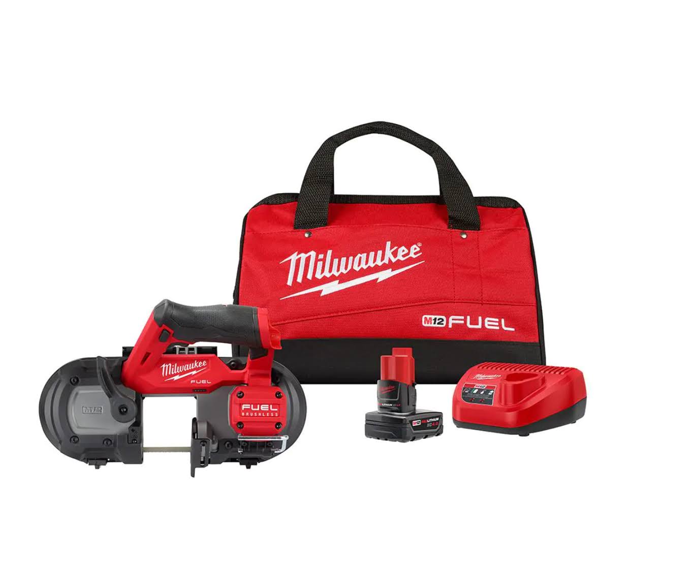 2529-21XC M12  12V Lithium-Ion Cordless Compact Band Saw XC Kit with One 4.0 Ah Battery, Charger and Bag