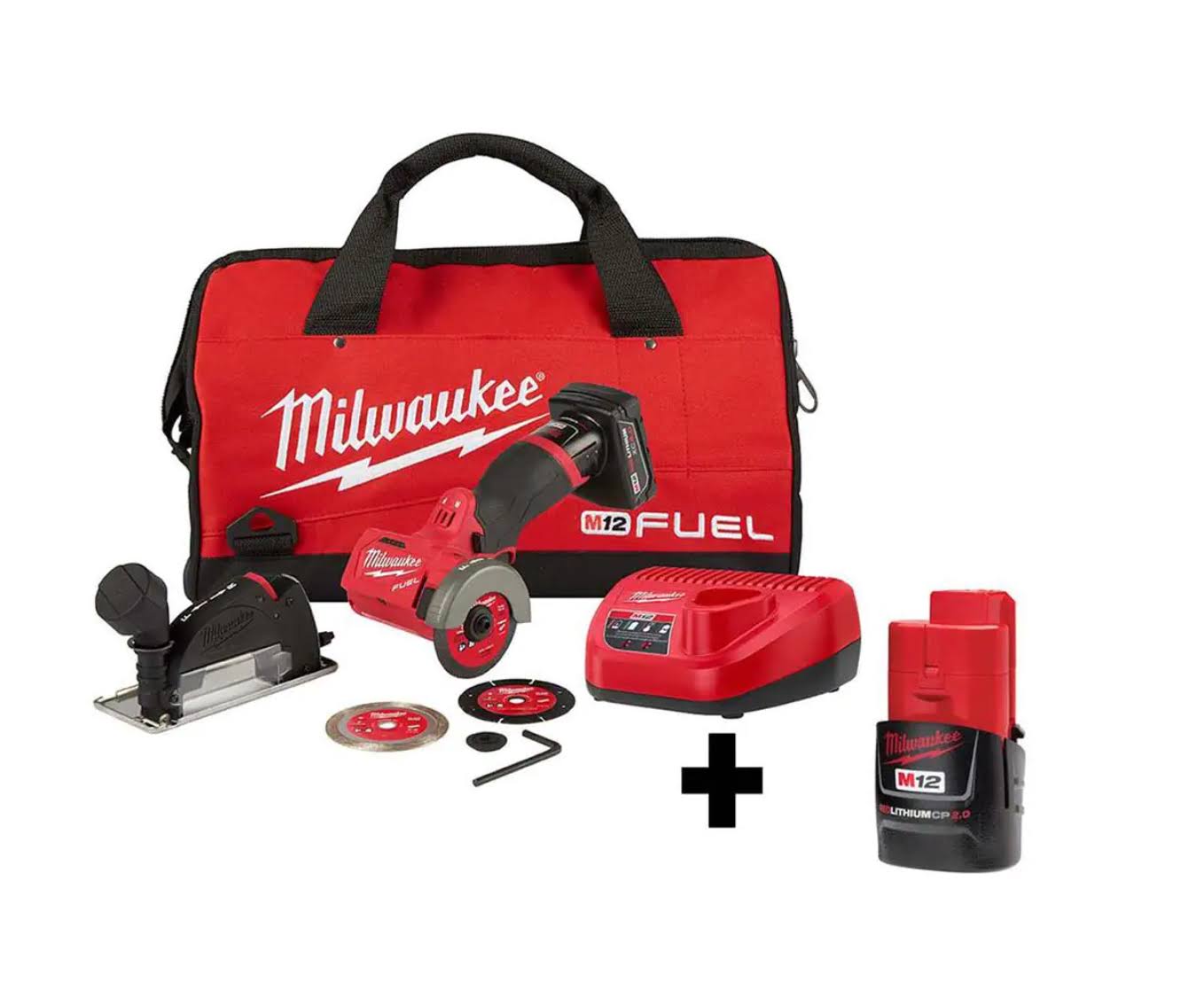 2522-21XC-48-11-2420 M12  12-Volt 3 in. Lithium-Ion Brushless Cordless Cut Off Saw Kit with Bonus M12 2.0 Ah Battery