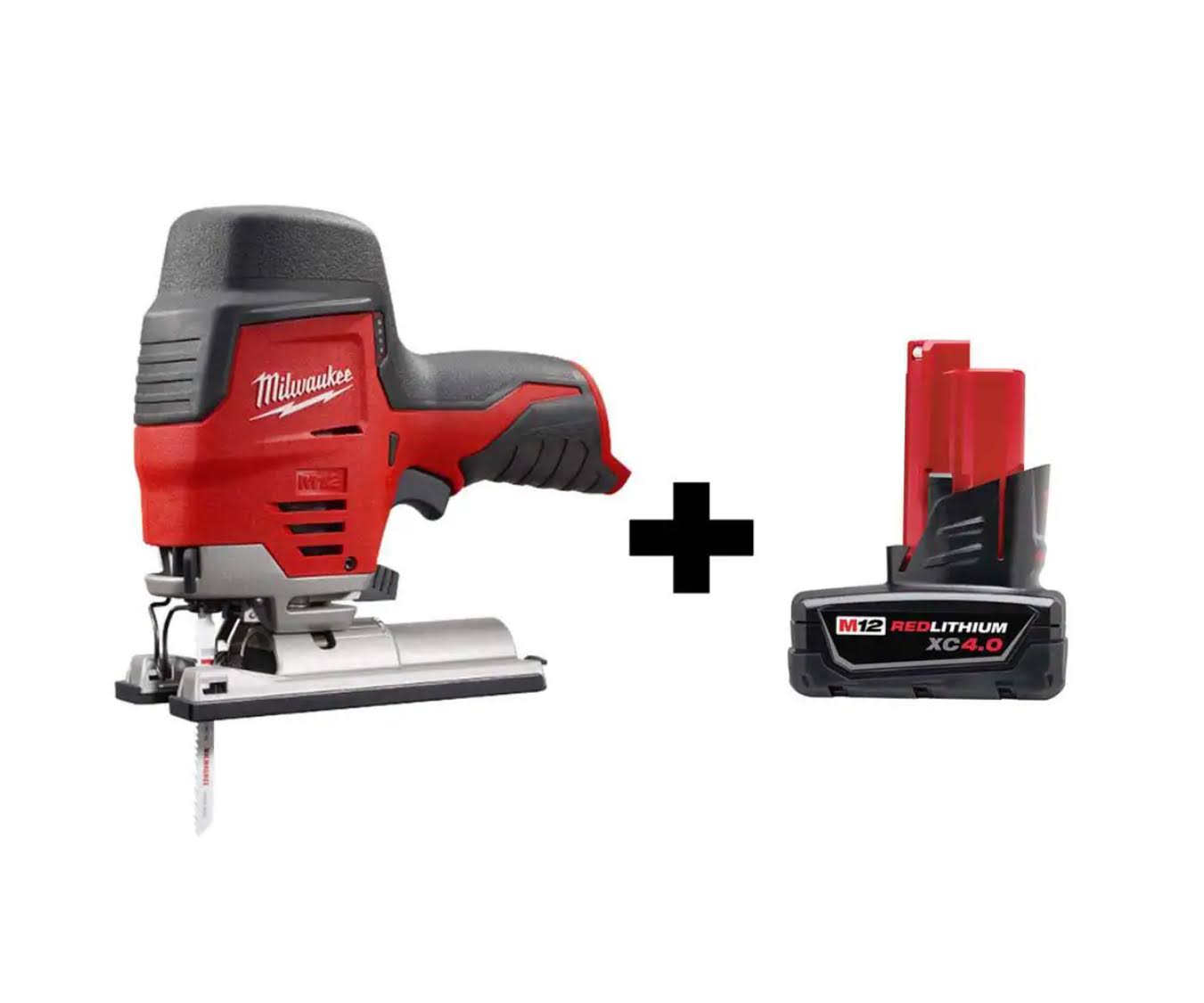 2445-20-48-11-2440 M12 12V Lithium-Ion Cordless Jig Saw with 4.0 Ah Battery