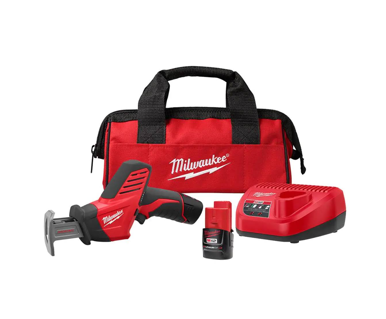 2420-21 M12 12V Lithium-Ion  Cordless Reciprocating Saw Kit with One 1.5Ah Batteries, Charger and Tool Bag