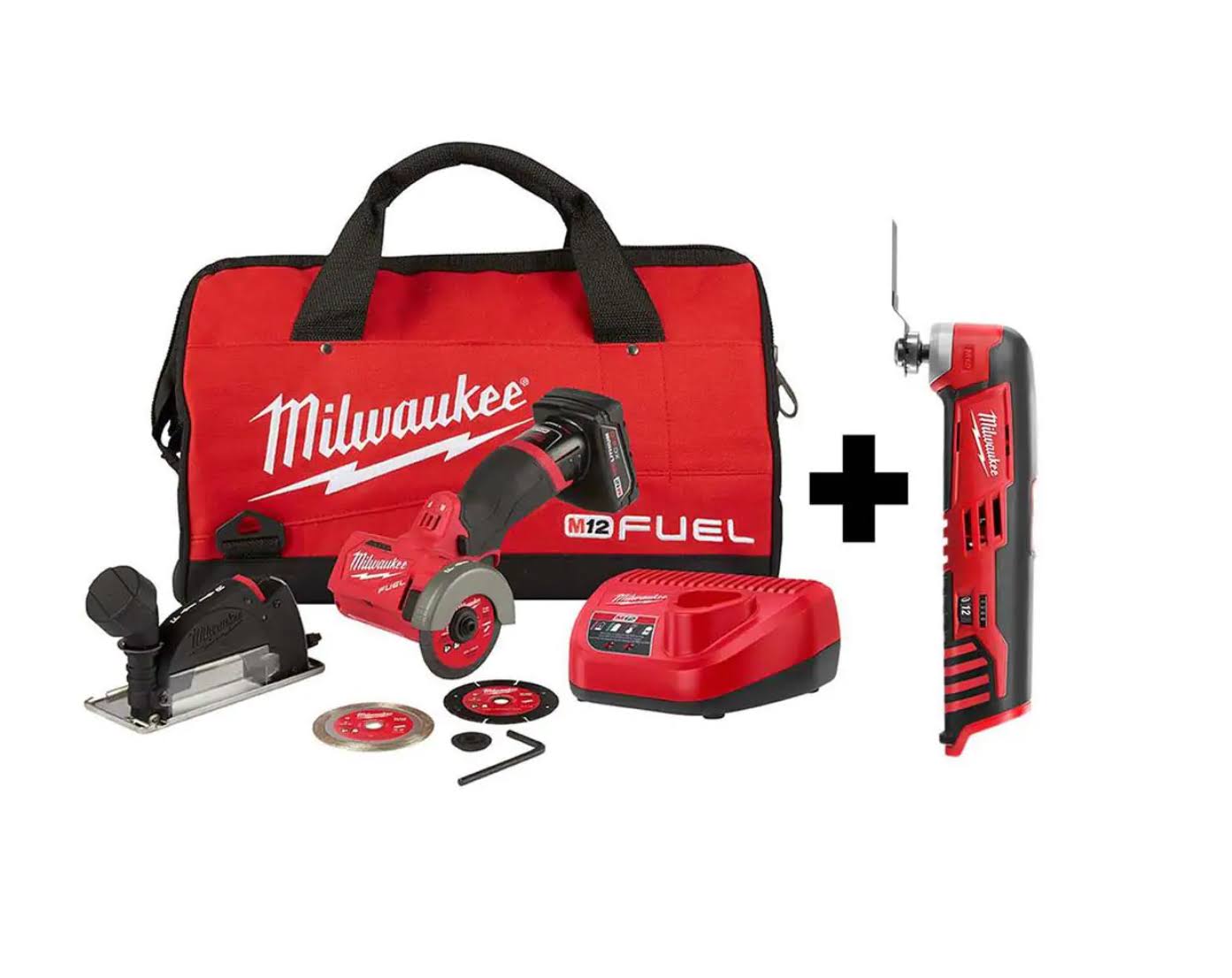 2522-21XC-2426-20 M12  12-Volt 3 in. Lithium-Ion Brushless Cordless Cut Off Saw Kit with M12 Oscillating Multi-Tool