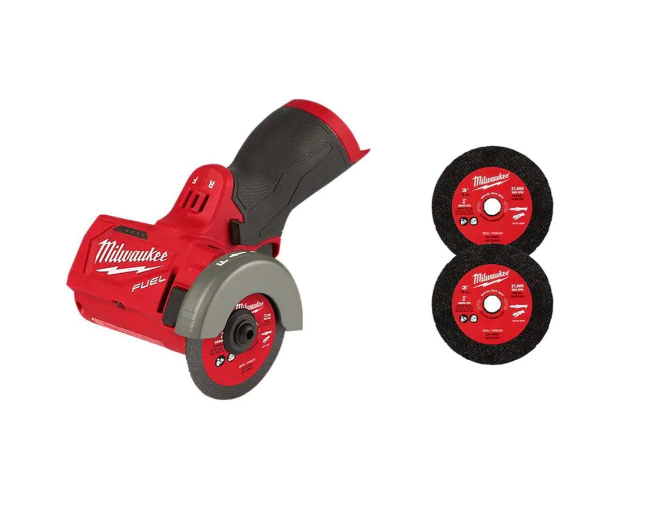 2522-20-49-94-3000-49-94-3000 M12  12-Volt 3 in. Lithium-Ion Brushless Cordless Cut Off Saw (Tool-Only) with 3 in. Metal Cut Off Wheels (6-Pack)
