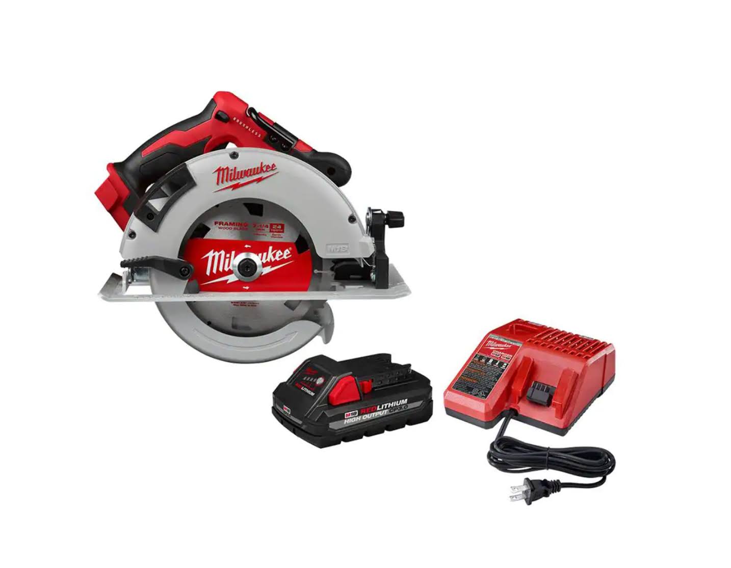 2631-20-48-59-1835 M18 18-Volt Lithium-Ion Brushless Cordless 7-1/4 in. Circular Saw W/ 3.0Ah Battery and Charger