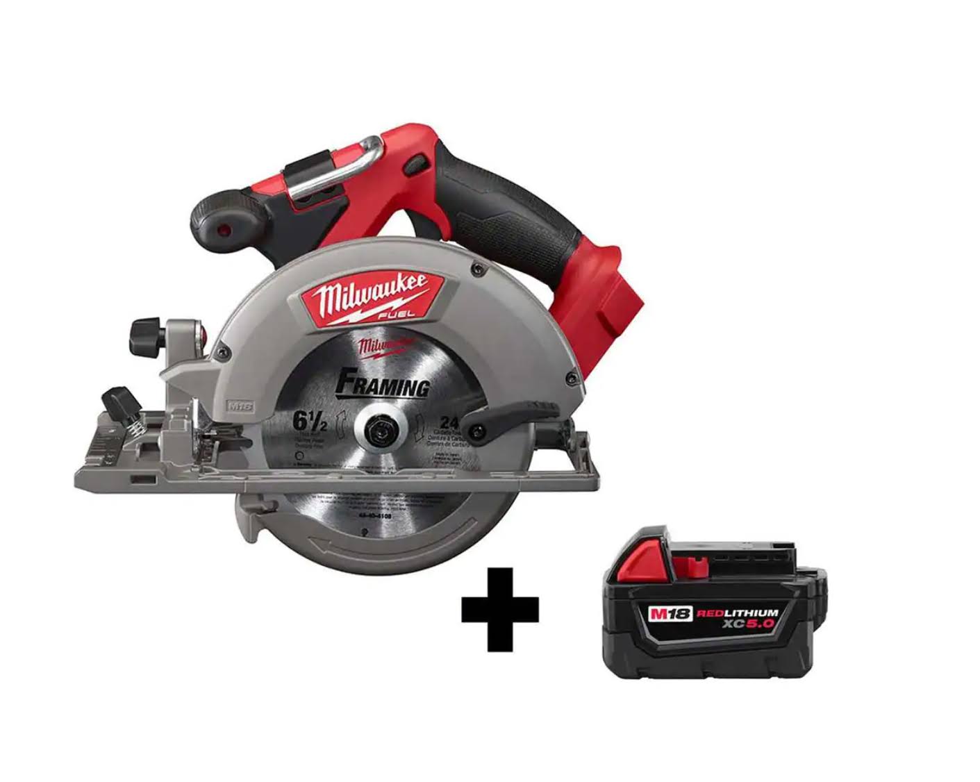 2730-20-48-11-1850 M18  18-Volt Lithium-Ion Brushless Cordless 6-1/2 in. Circular Saw W/ M18 5.0 Ah Battery