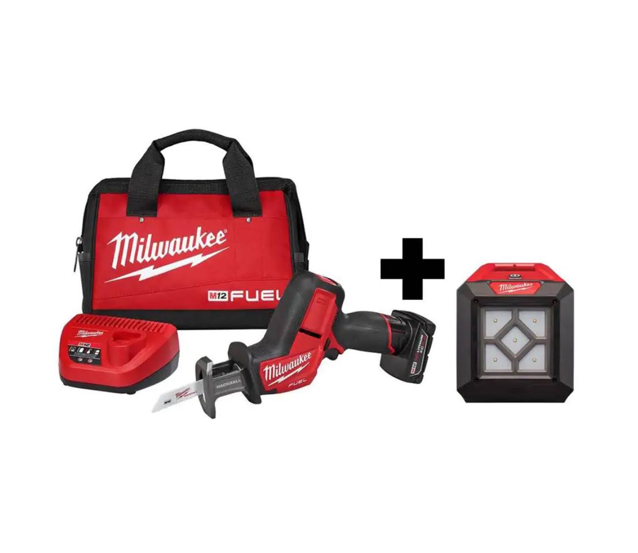 2520-21XC-2364-20 M12  12V Lithium-Ion Cordless  Reciprocating Saw Kit with M12 Compact Flood Light (Tool-Only)