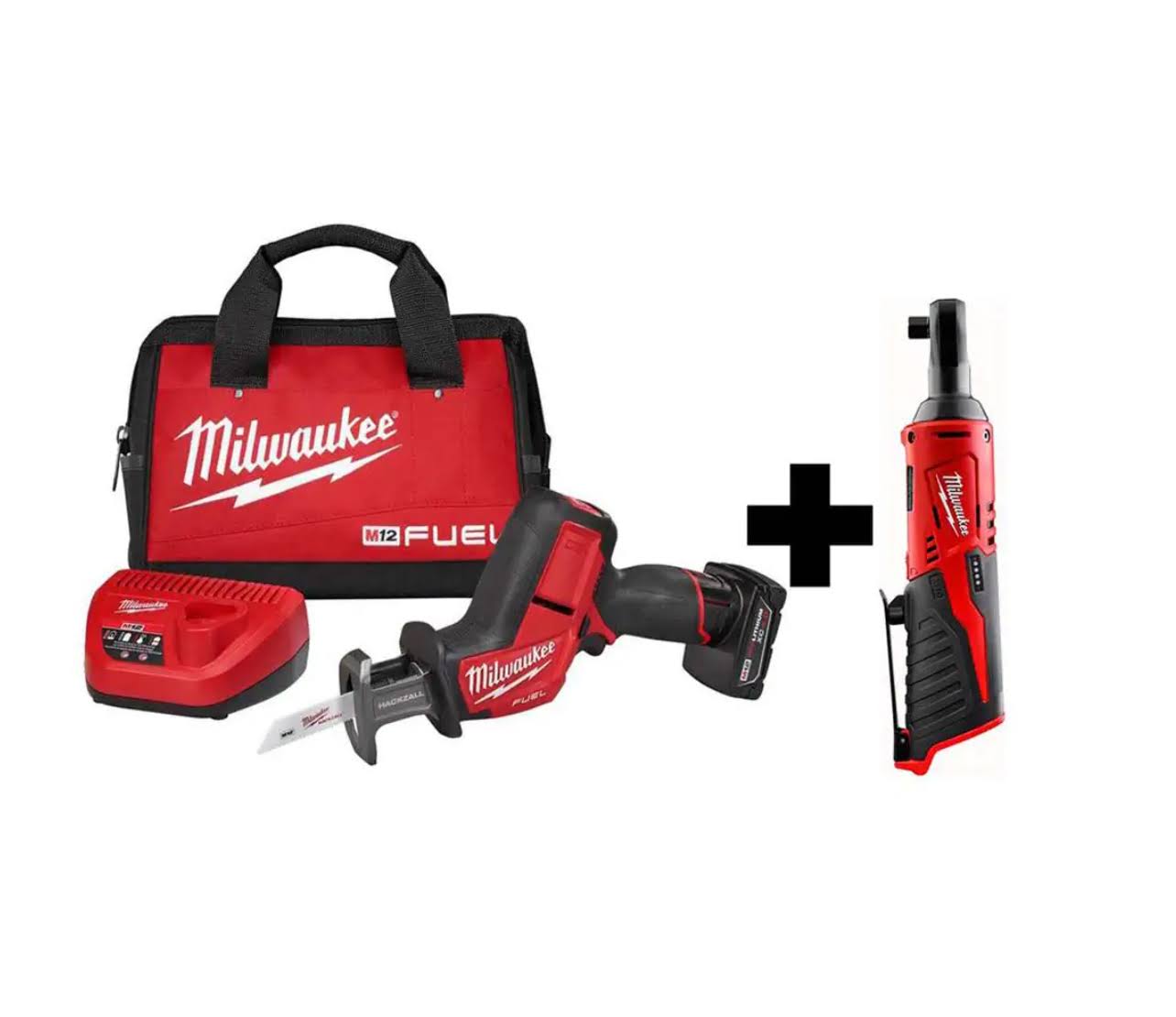 2520-21XC-2457-20 M12  12-Volt Lithium-Ion Brushless Cordless  Reciprocating Saw Kit W/ M12 3/8 in. Ratchet