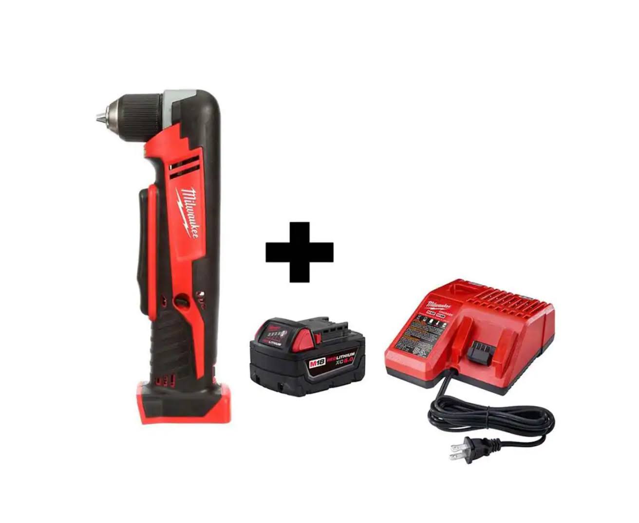 2615-20-48-59-1850 M18 18V Lithium-Ion Cordless 3/8 in. Right-Angle Drill with M18 Starter Kit with One 5.0 Ah Battery and Charger