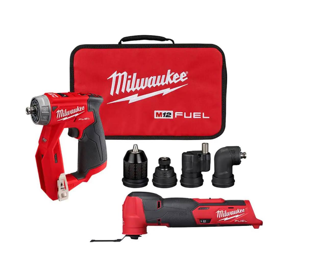 2505-20-2526-20 M12  12-Volt Lithium-Ion Brushless Cordless 4-in-1 Installation 3/8 in. Drill Driver and Multi-Tool Set (Tool-Only)
