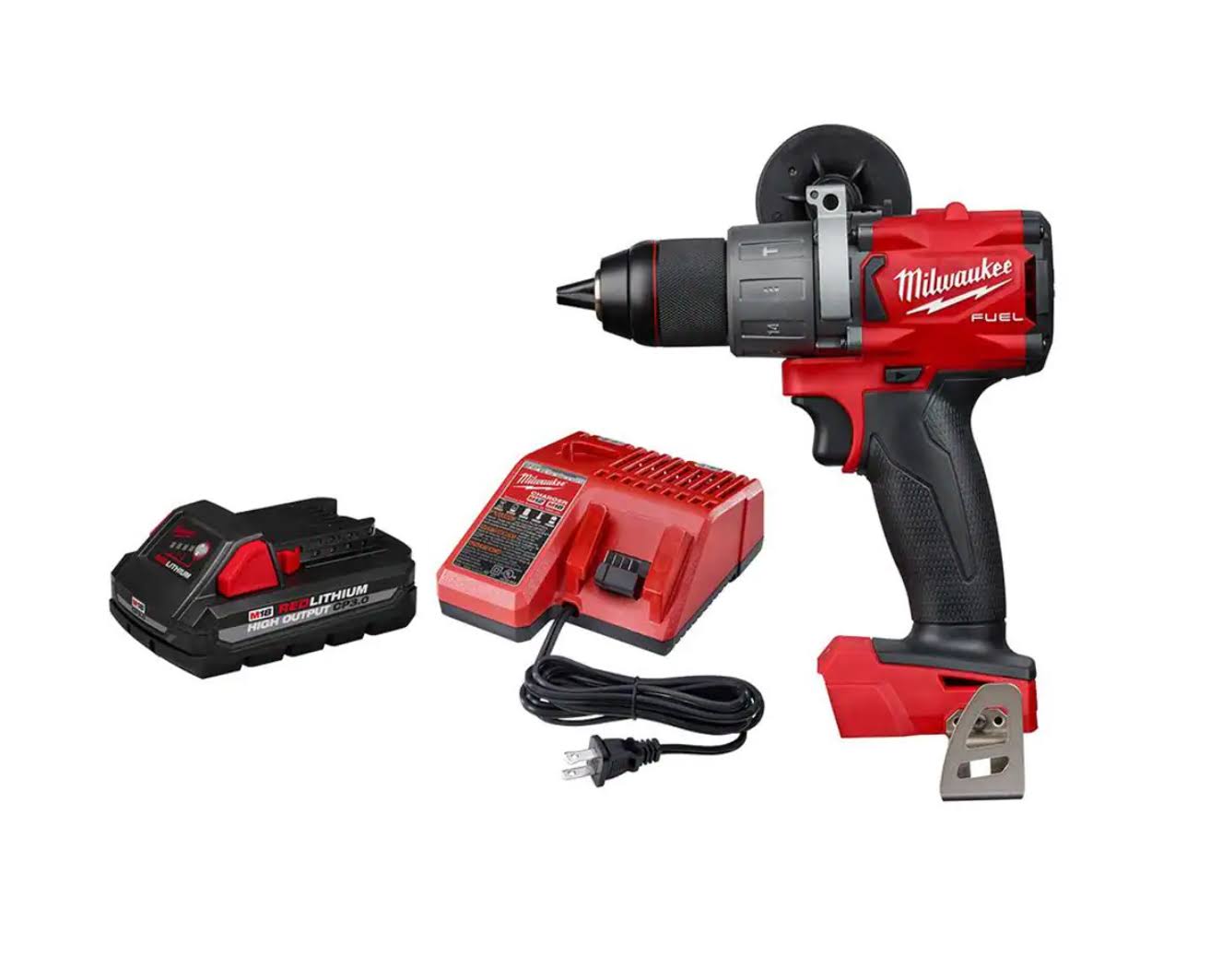 2804-20-48-59-1835 M18  18-Volt Lithium-Ion Brushless Cordless 1/2 in. Hammer Drill / Driver W/ 3.0Ah Battery and Charger