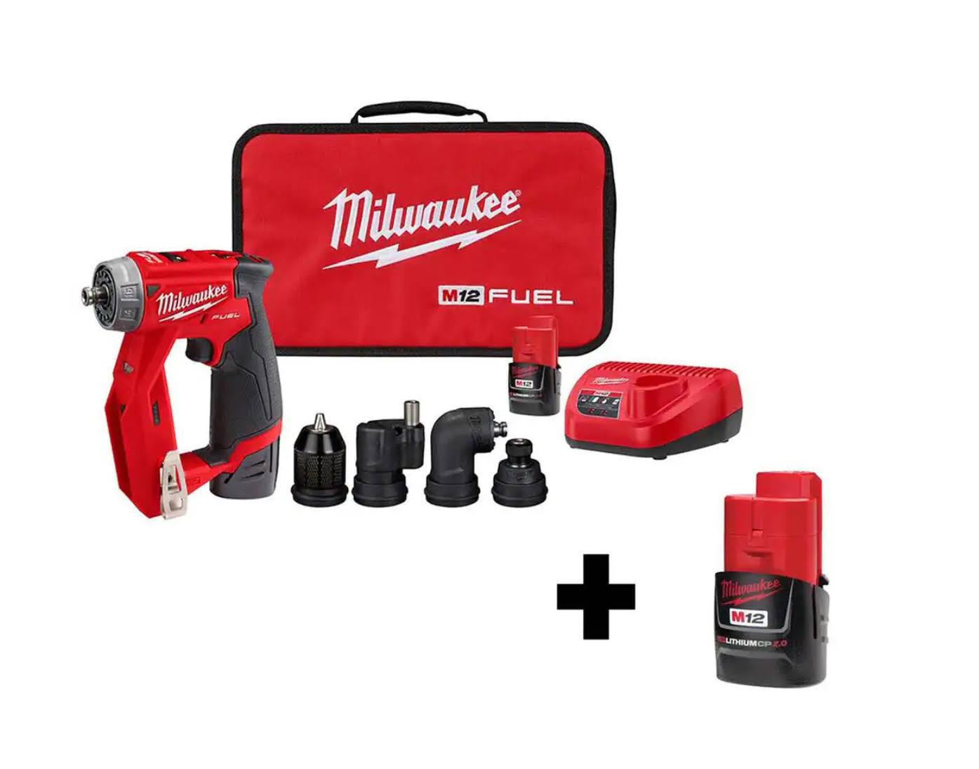2505-22-48-11-2420 M12  12-Volt Lithium-Ion Brushless Cordless 4-in-1 Installation 3/8 in. Drill Driver Kit W/ Bonus 2.0Ah Battery