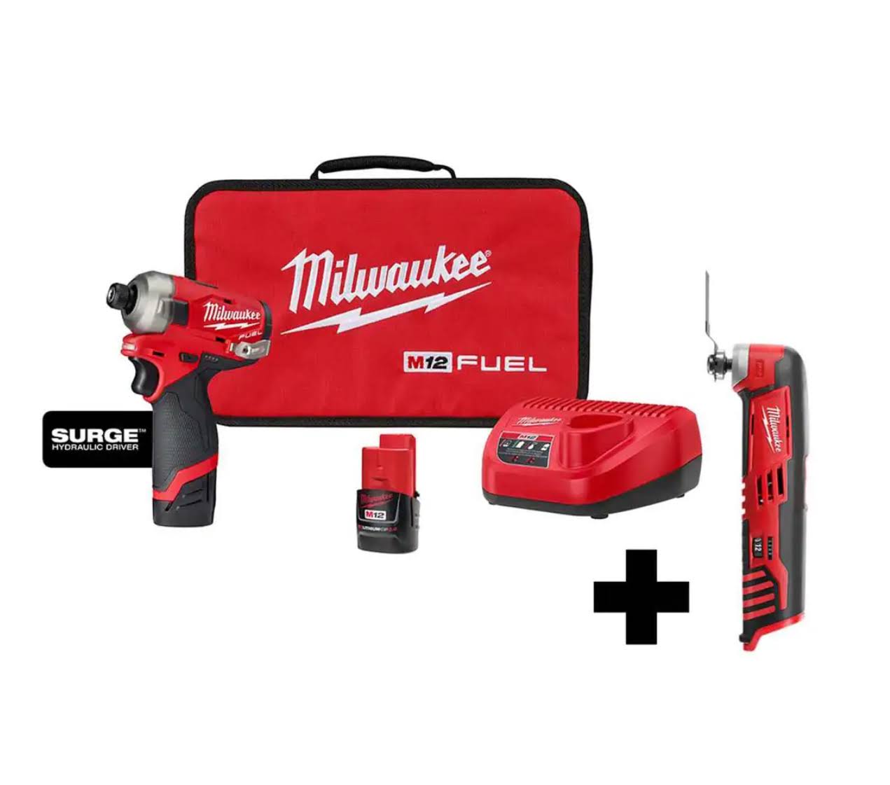 2551-22-2426-20 M12  SURGE 12V Lithium-Ion Brushless Cordless 1/4 in. Hex Impact Driver Compact Kit with M12 Multi-Tool