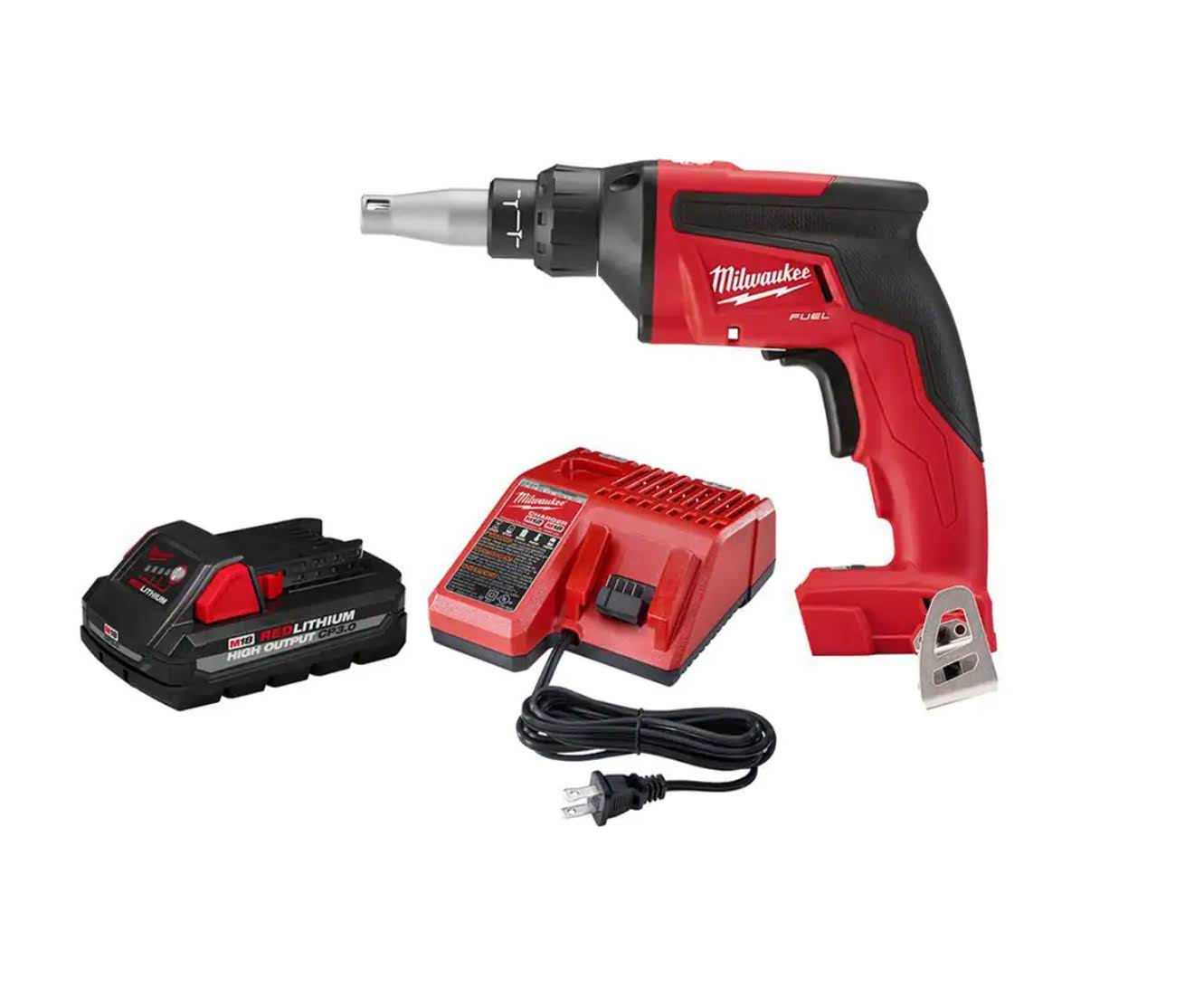 2866-20-48-59-1835 M18  18-Volt Lithium-Ion Brushless Cordless Drywall Screw Gun W/ 3.0Ah Battery and Charger