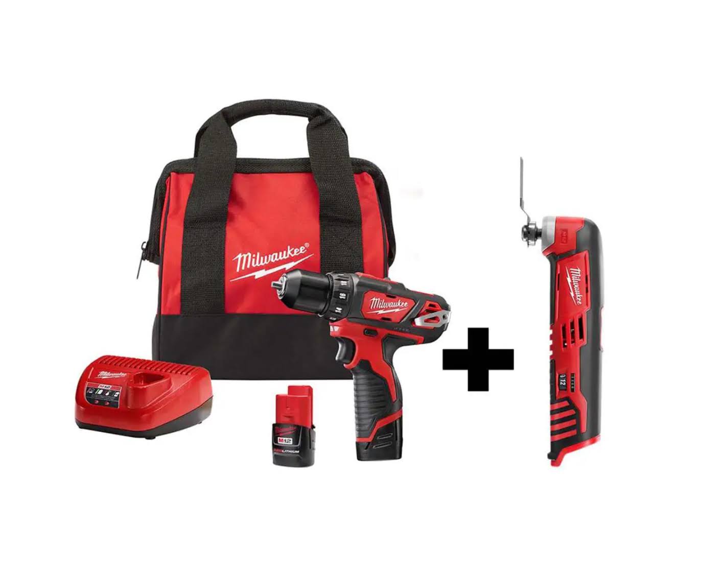 2407-22-2426-20 M12 12V Lithium-Ion Cordless 3/8 in. Drill/Driver Kit with M12 Oscillating Multi-Tool