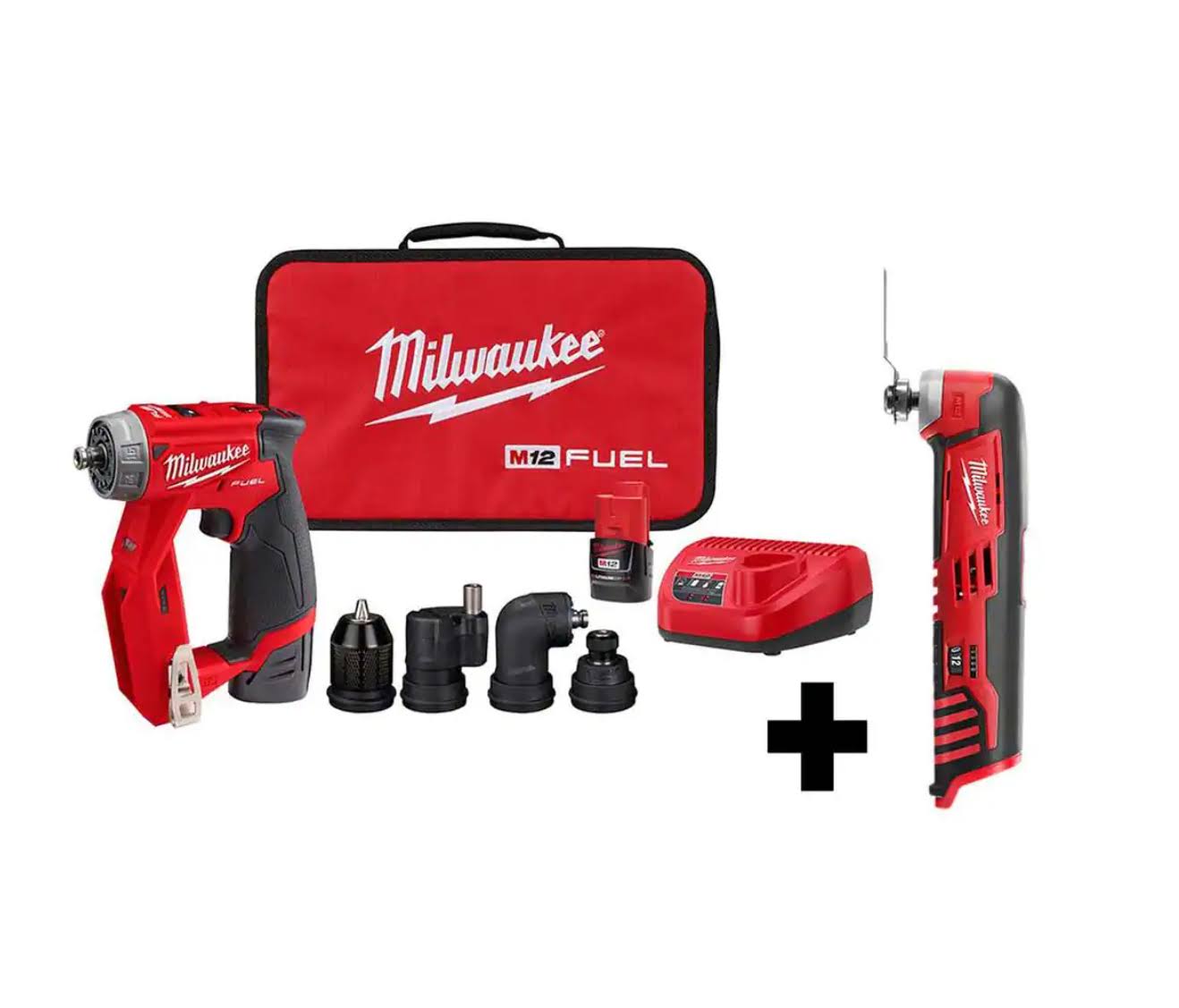2505-22-2426-20 M12  12V Lithium-Ion Brushless Cordless 4-in-1 Installation 3/8 in. Drill Driver Kit with M12 Multi-Tool