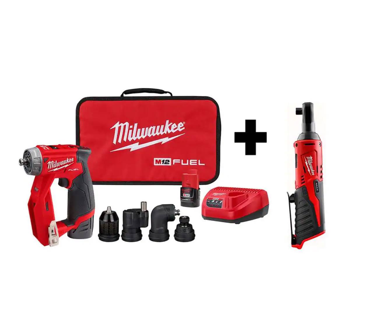 2505-22-2457-20 M12  12V Lithium-Ion Brushless Cordless 4-in-1 Installation 3/8 in. Drill Driver Kit W/ M12 3/8 in. Ratchet