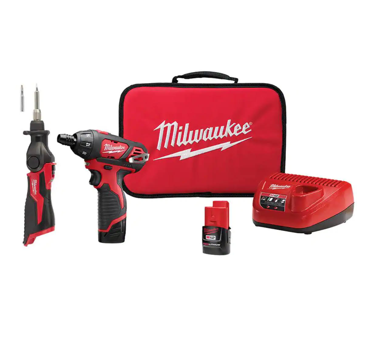 2401-22-2488-20 M12 12-Volt Lithium-Ion Cordless 1/4 in. Hex Screwdriver Kit w/ M12 Lithium-Ion Cordless Soldering Iron (Tool Only)