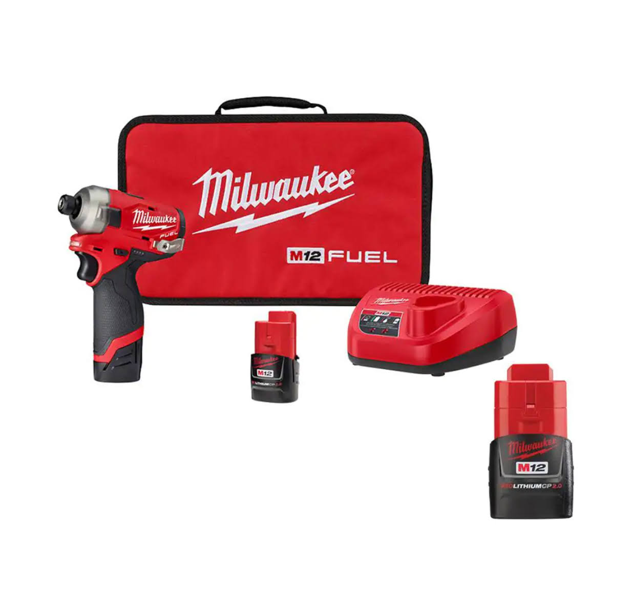 2551-22-48-11-2420 M12  SURGE 12V Lithium-Ion Brushless Cordless 1/4 in. Hex Impact Driver Compact Kit with 2.0 Ah Battery