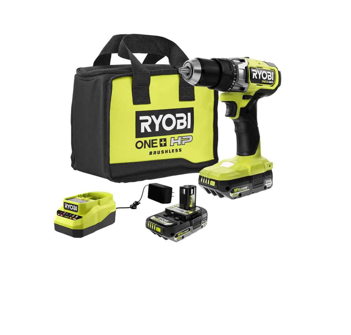 PBLDD01K-PBP004  HP 18V Brushless Cordless 2-Tool Combo Kit with Drill/Driver, Batteries, Charger, and Bag with Extra 4.0 Ah Battery