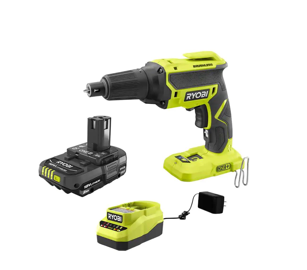 P225-PSK005  18V Brushless Cordless Drywall Screw Gun with 2.0 Ah Battery and Charger
