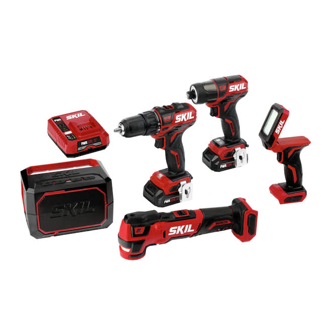 CB736801  12 5-Tool 12-Volt Brushless Power Tool Combo Kit Case (2-Batteries Included and Charger Included)