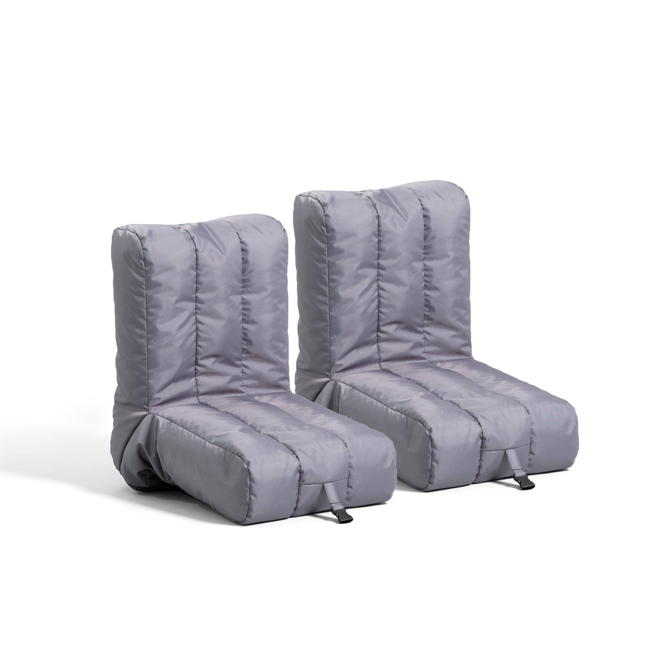 Grab   Go Bean Bag Chair 2-Pack, Smartmax 1.5ft, Steel Gray