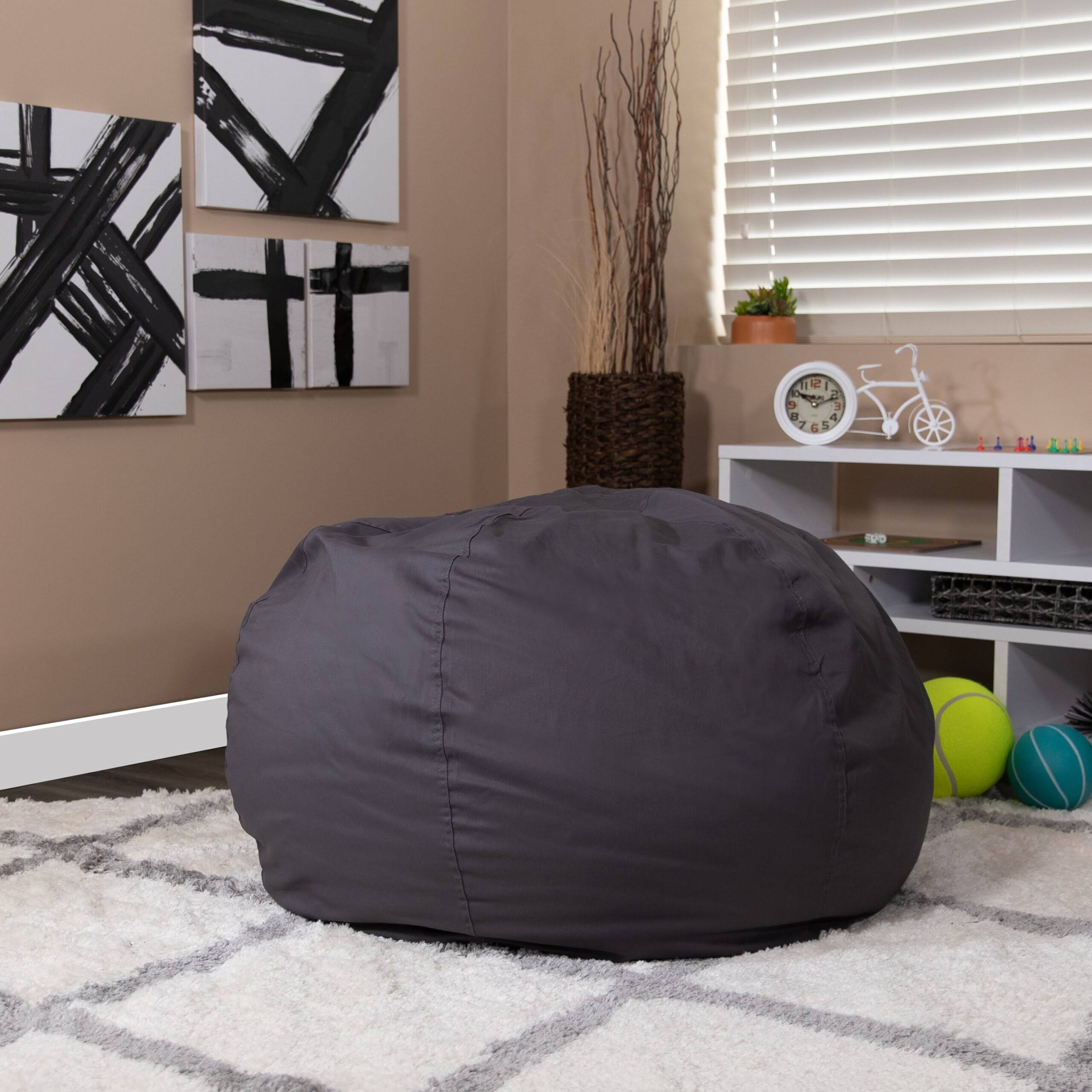 Duncan Oversized Bean Bag Chair, Gray
