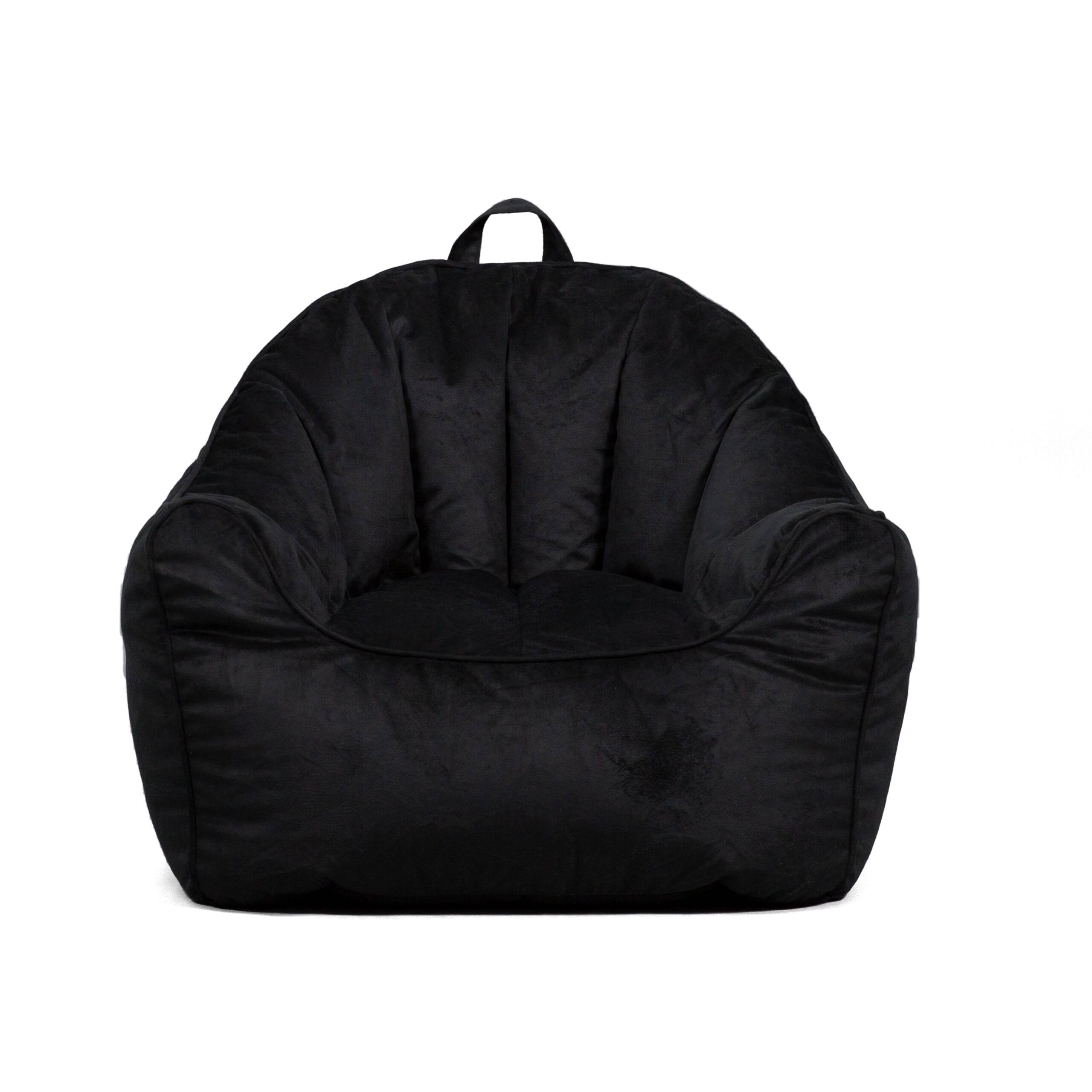 Hug Bean Bag Chair, Plush 3ft, Black