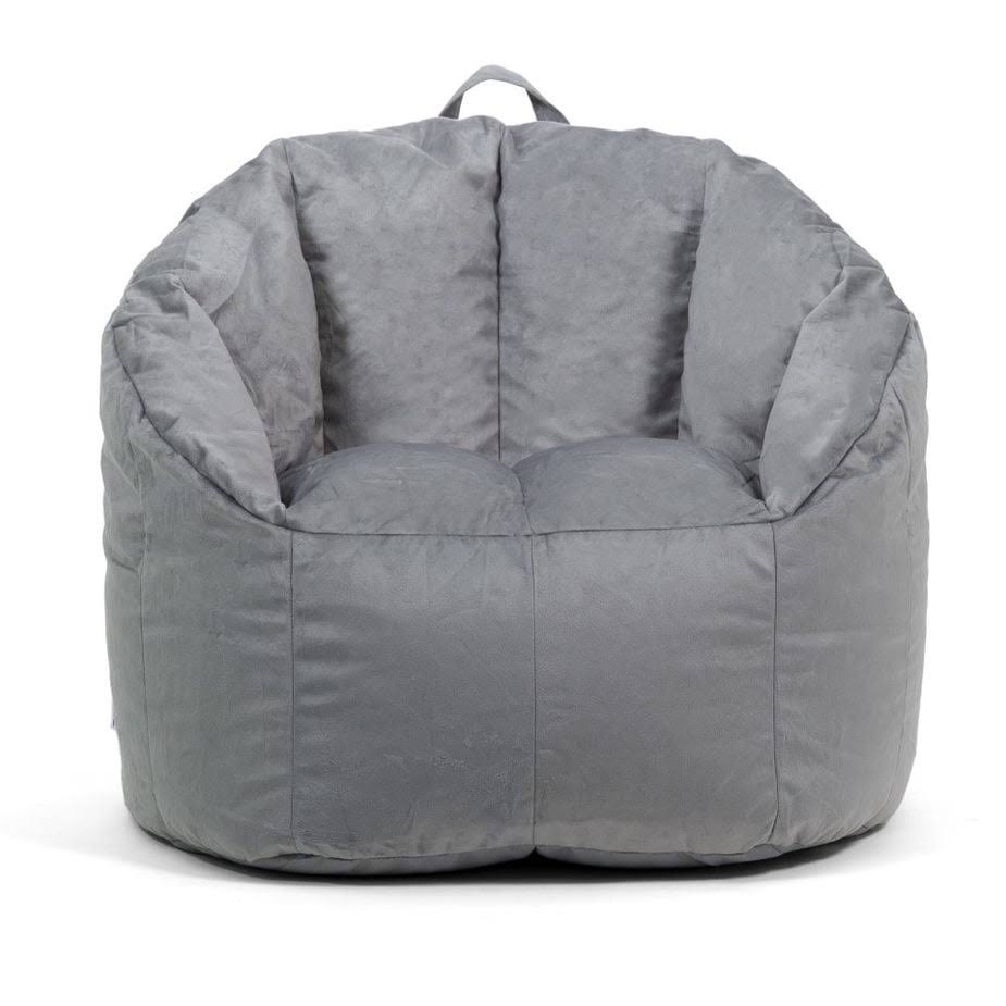 Milano Bean Bag Chair, Plush 2.5ft, Gray