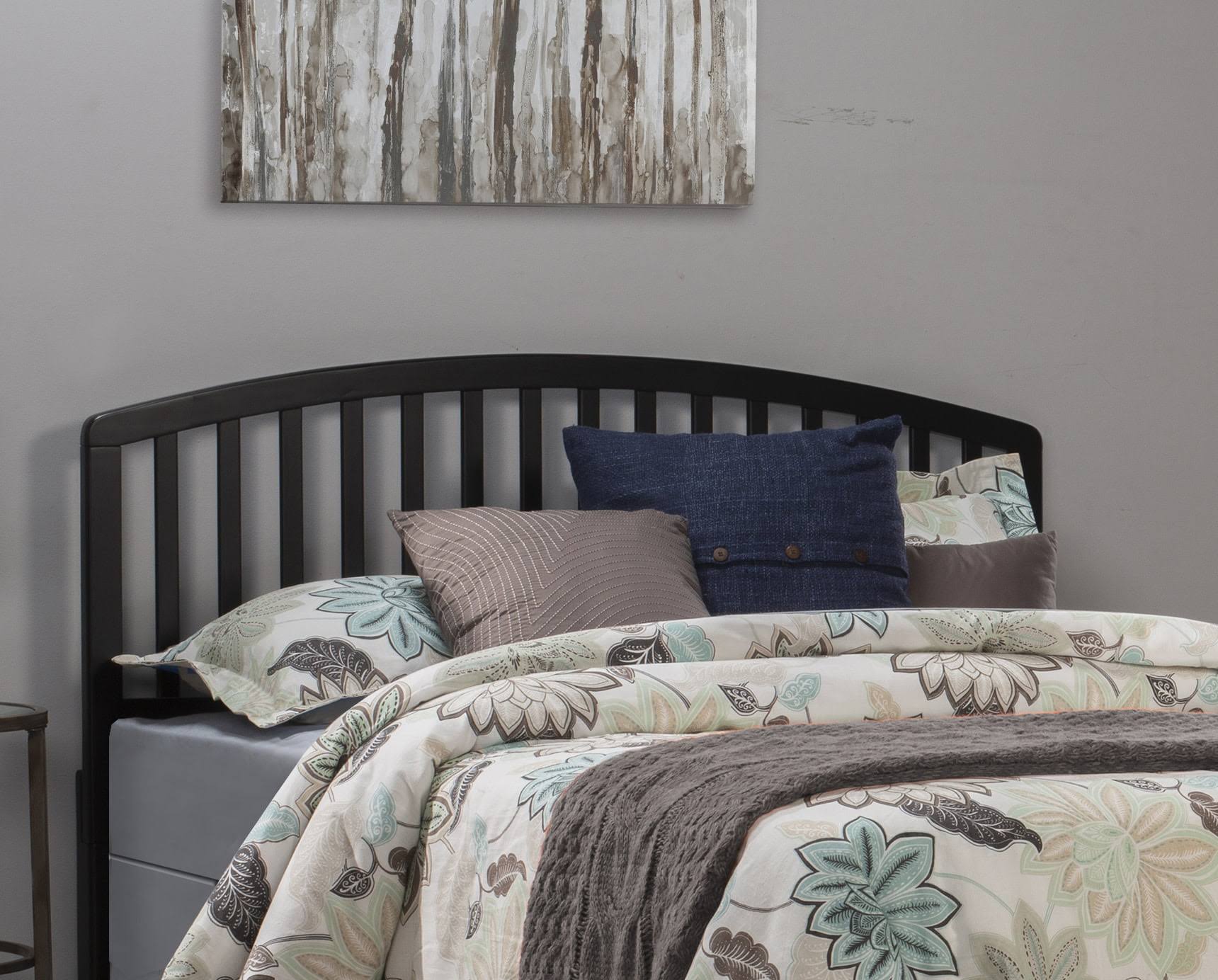 Furniture Carolina Arched Wood Full/Queen Headboard, Black