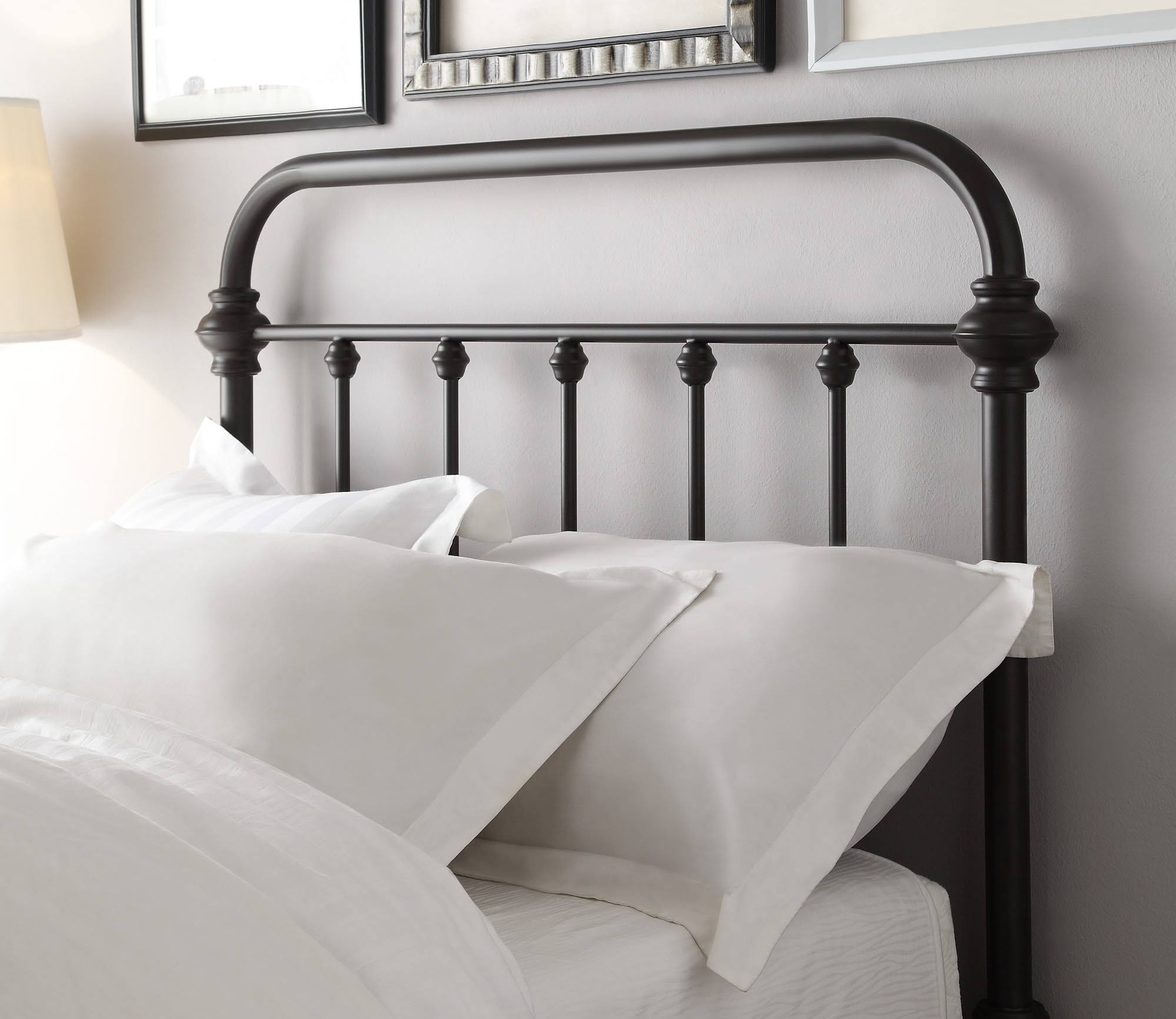 Nottingham Spindle Metal Twin Headboard, Antique Dark Bronze