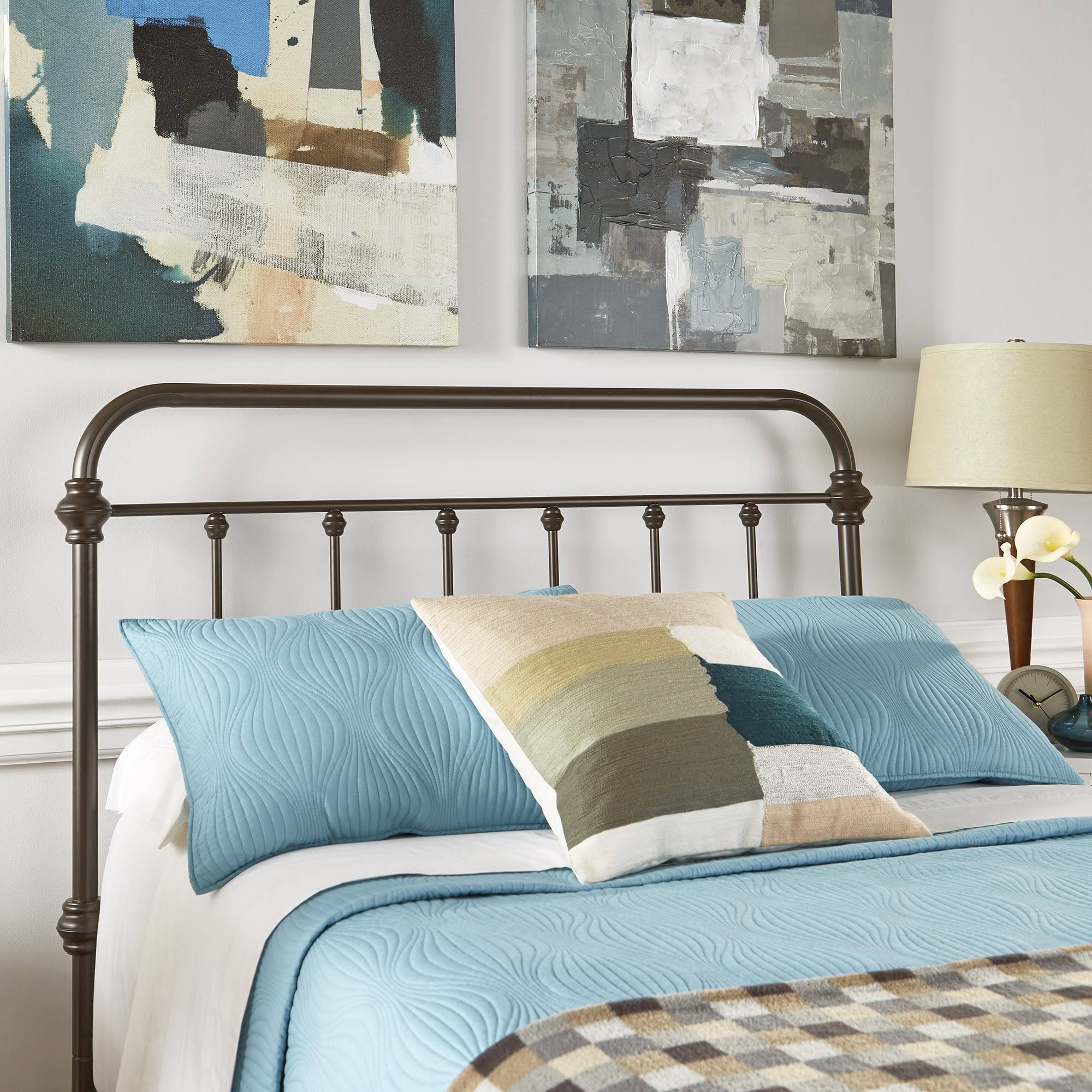 Nottingham Spindle Metal Full Headboard, Antique Dark Bronze